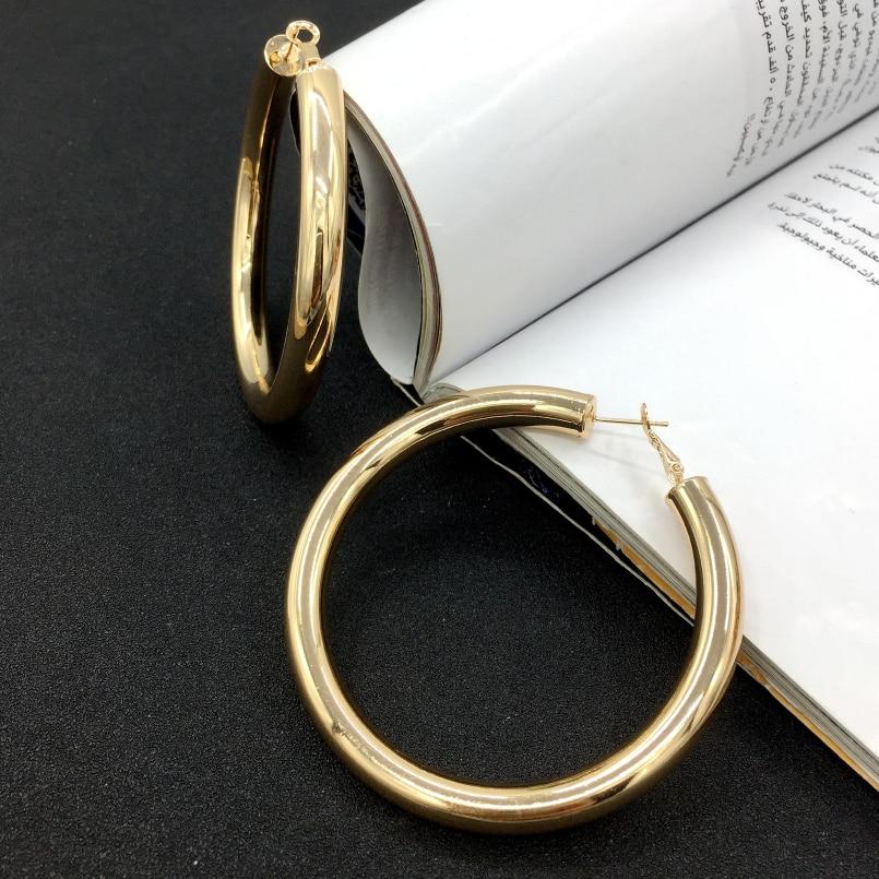 Punk Fashion 70mm Diameter Wide Big Hoop Earrings For Women Statement Earrings Brincos Jewelry Accessories