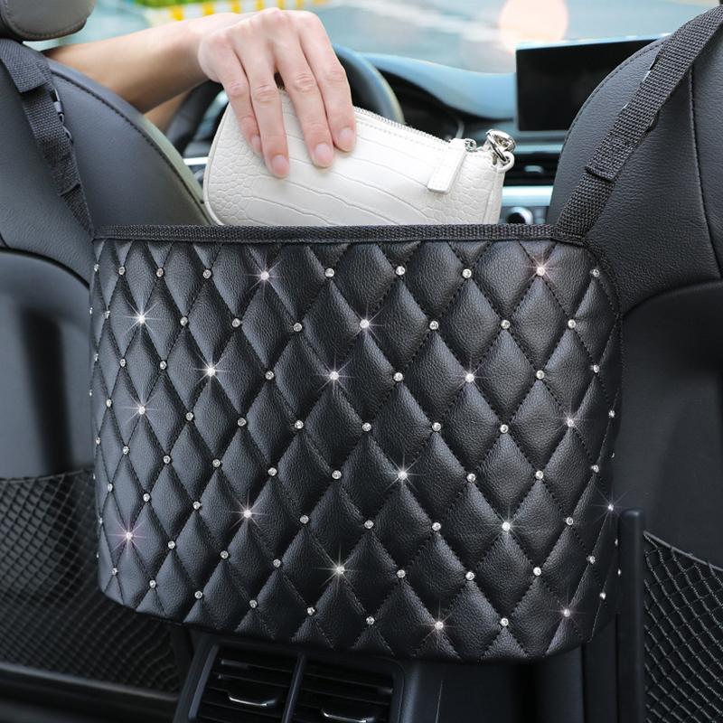Органайзер для хранения автомобильного сиденья, держатель для сумки из искусственной кожи, автомобильная внутренняя укладка, многофункциональная сумка на спинку сиденья автомобиля