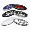 BBBR3 1Pc 11.5cm Aluminum Overlay Emblem Badge For Ford Focus Mk2 Mk3 Fiesta Front Hood Rear Tail Trunk Covers Auto Tuning Accessories