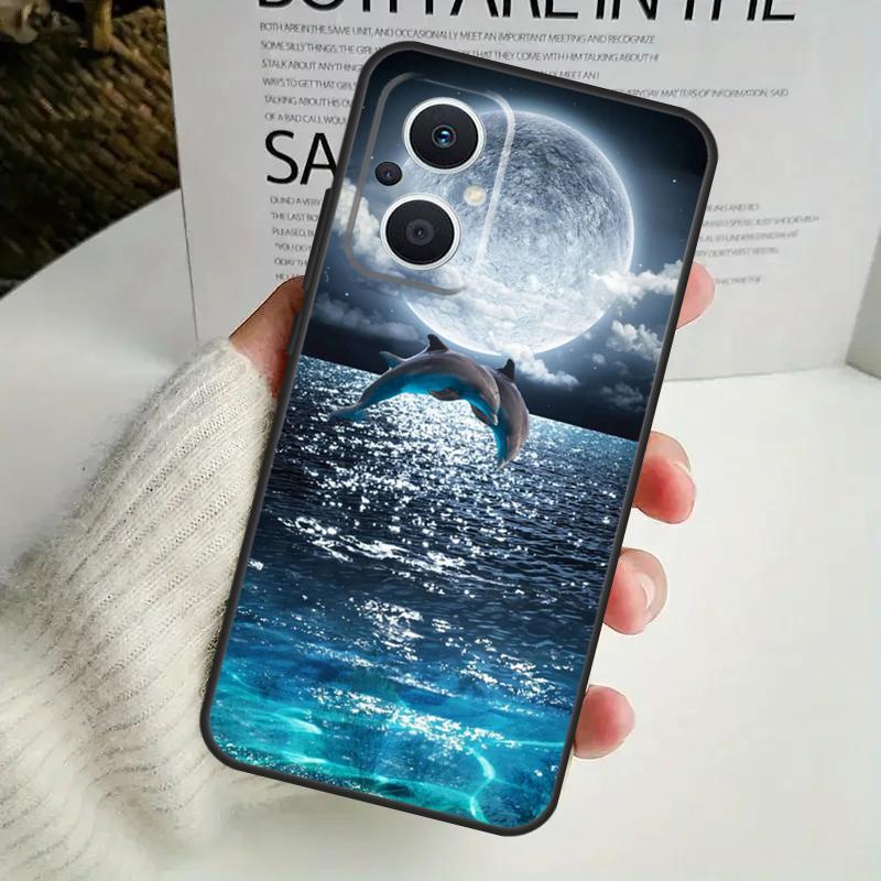Animal Dolphin Case For OPPO Reno 8 7 6 5 4 Lite 8T 5Z 4Z 10 11F OPPO Find X5 X6 Pro X2 Neo X3 Lite Cover