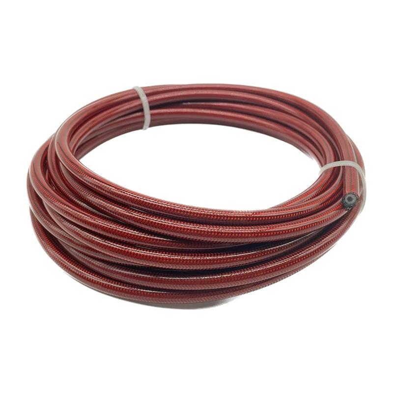 5M/16.4FT AN3 Motorcycle Braided Stainless Steel PVC Brake Line Hose Fluid Hydraulic Hose Ptfe Brake Line Gas Oil Fuel Tube Pipe