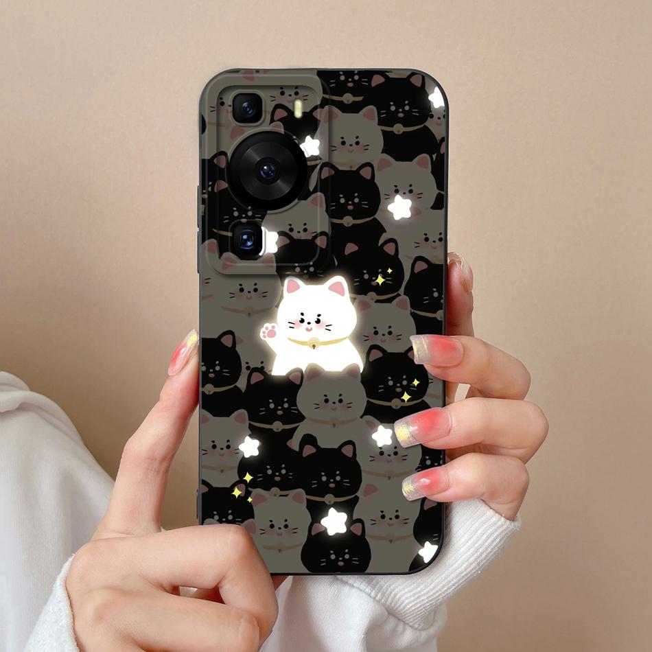 For Huawei P60 Pro Art Phone Case Cute Design Soft Liquid Silicone Back Cover For HuaweiP60 P 60 Anti Drop Durable Bumper Funda