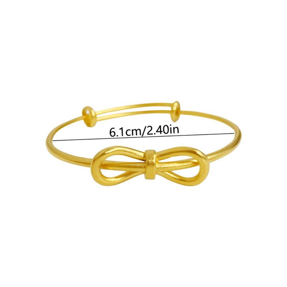 Luxury Bow Cuff Bangle Sweet Bow Design Bracelet Jewelry Minimalist Bowknot Bracelets Jewelry