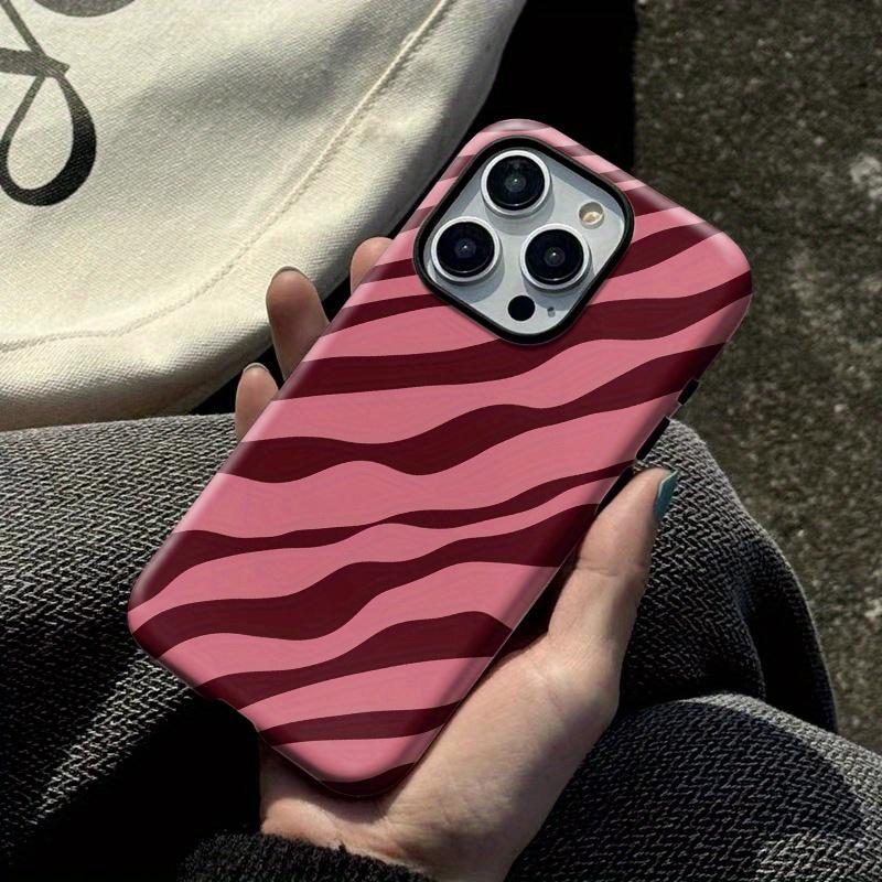 Clmj Красные Линии Простой и Роскошный Чехол для Телефона для iPhone 16 15 14 13 12 11 X XS XR XSMAX 8 Pro Max Plus Роскошная Двухслойная Крышка