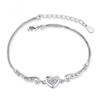 Fashion Angel Lovers Silver Plated Bracelet Women's Bracelet Women's Korean Style Women's Hand Jewelry Heart Bracelet
