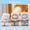 Plush Cartoon Bear Doll Keychain With Scarf Design For Collection And Gift Kids