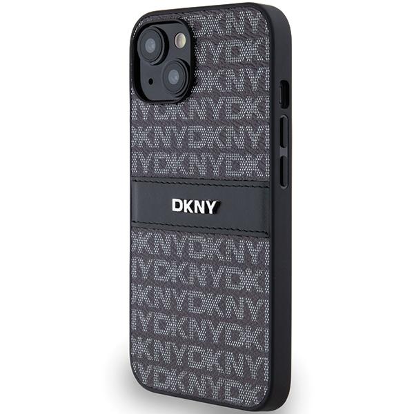 Dkny Dkhcp14Sprthslk Iphone 14 / 15 / 136.1 Czarny/Black Hardcase Leather Mono Stripe & Metal Logo