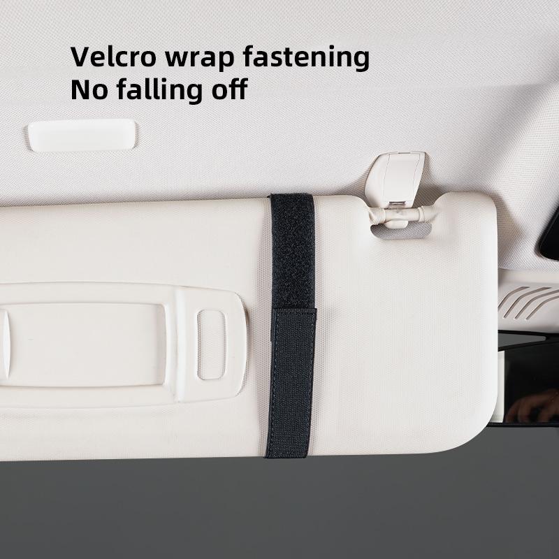 Double Clip Sunglasses Holder Magnetic Leather Glasses Storage For Volvo V60 S90 XC40 V40 XC90 S60 C30 V50 V70 S80 T6 V90 R XC60