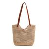 Hollow Woven Bag Women's Summer Leisure Lazy Wind Large Capacity Tote Bag Seaside Vacation Shoulder Beach Bag