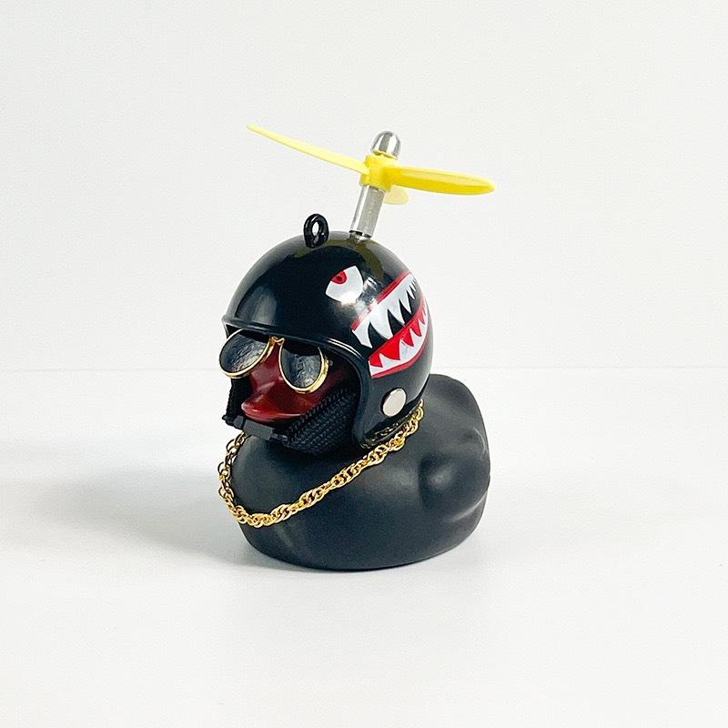 Маленькая желтая утка панда котенок велосипедный колокольчик резиновые милые аксессуары для велосипеда крутые очки воздушный винт украшение для шлема для автомобиля велосипед мотоцикл игрушка