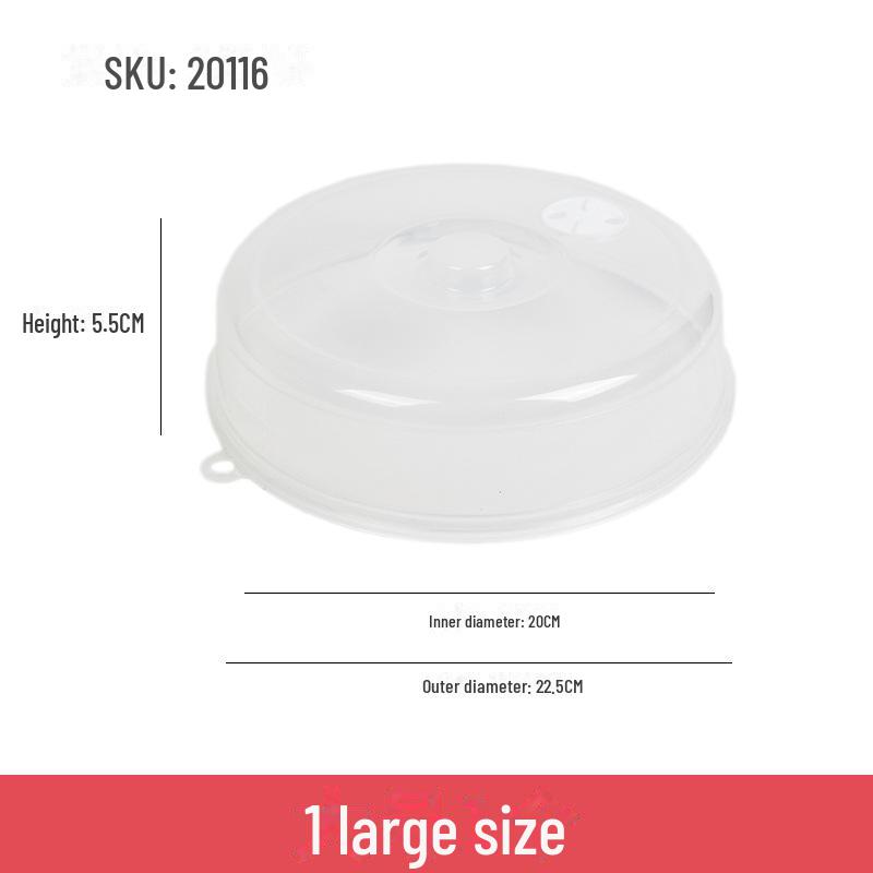 Japan KOMEKI Microwave-Safe Oil-Tight Lid - Multipurpose, Transparent, Easy-to-Clean, Heat-Resistant PP Round Cover