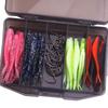 1SET/Offset Worm Hook Set Bionic Fish 6cm V Tail Pesca Gear Crank Swimbait Carp Fishing Tackle Box Bait