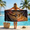 Футбольное пляжное полотенце Wolverhampton Wanderers Мягкое из микрофибры Летнее полотенце Быстросохнущее Впитывающее полотенце для пляжа Бассейна Путешествий