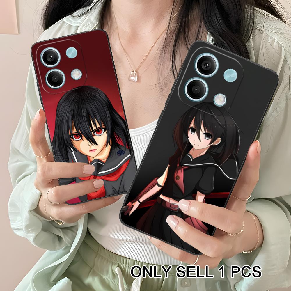 Матовый чехол из ТПУ Akame Kurome для мобильного телефона Xiaomi Redmi 15 14 13 12 A5 3 2 1 C Plus 4G 5G, цветная печать