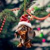 Подвеска на рождественскую елку, милая форма собаки, акриловое подвесное украшение для рождественской елки для дома, праздничное украшение