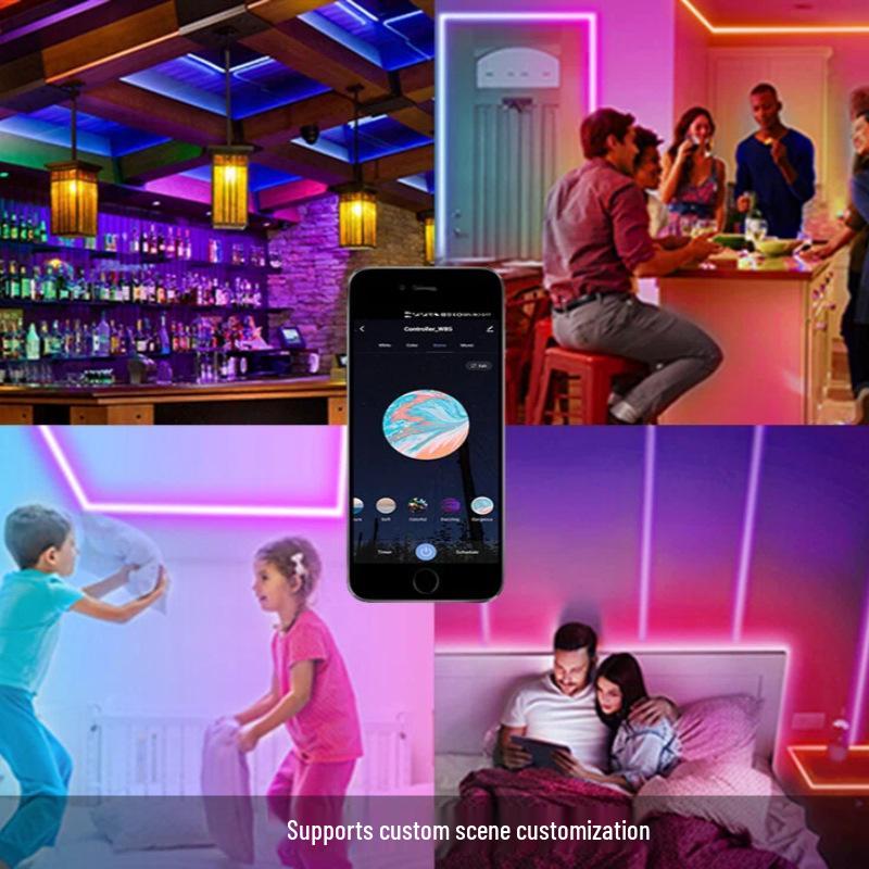 Умный светодиодный контроллер для дома WB5: Graffiti WiFi, Bluetooth, 5-в-1, 12-24 В, 2,4 ГГц РЧ