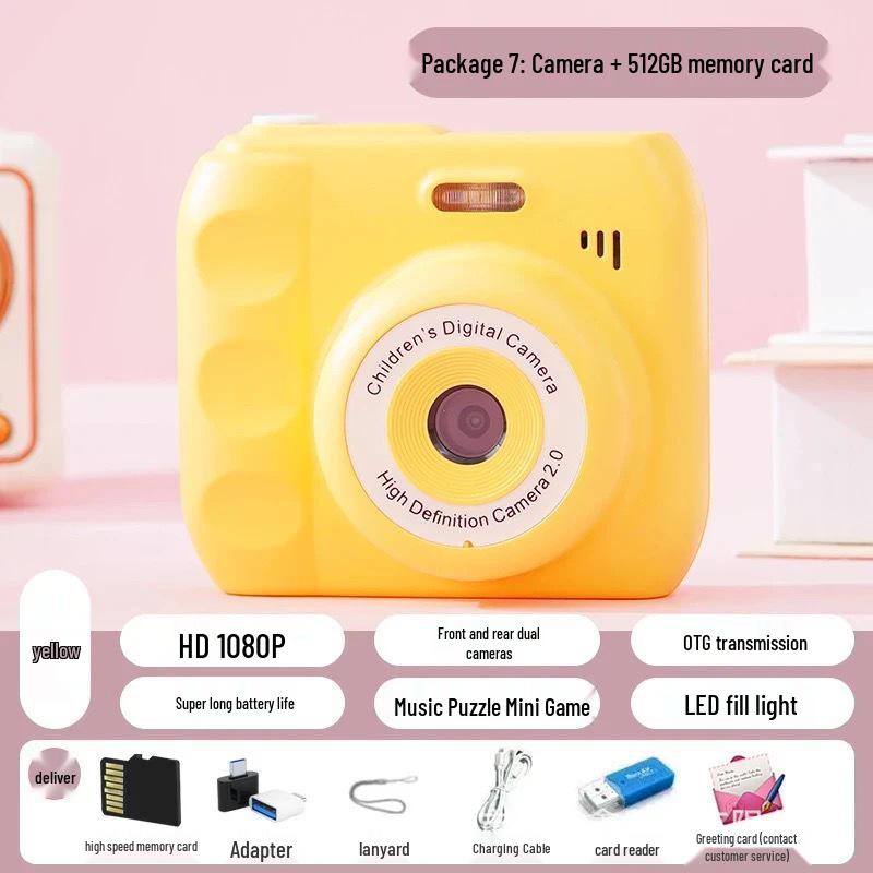 HD Dual-Camera Instant Digital Camera for Campus Students with Photo Transfer to Phone