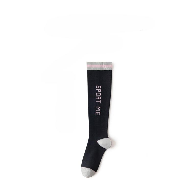Sports Muscle Compression Socks for Women's Fitness Running Skipping Rope Pressure Calf Socks Thin Breathable Long Tube Socks