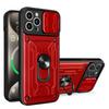 Case For iPhone 17 16 15 14 13 12 11 Pro Max XR XS Plus SE Slide Camera Card Slot Military Grade Ring 360 Magnetic Back Cover