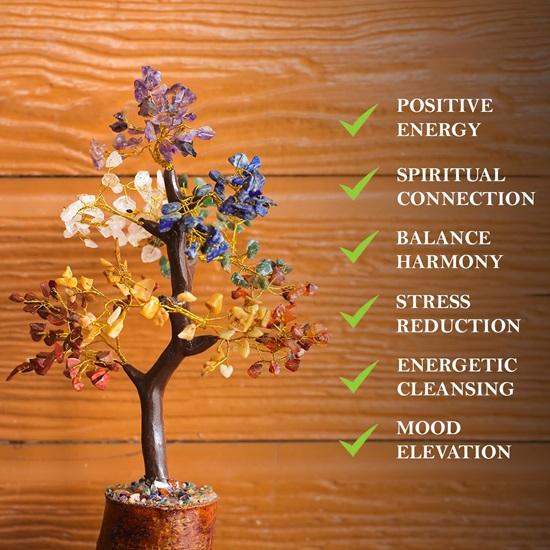 Кристаллы и драгоценные камни, хрустальное дерево семи чакр, экспонат на удачу, предмет домашнего декора, бонсай, денежное дерево, растение, подарочный предмет, стандартная фигурка