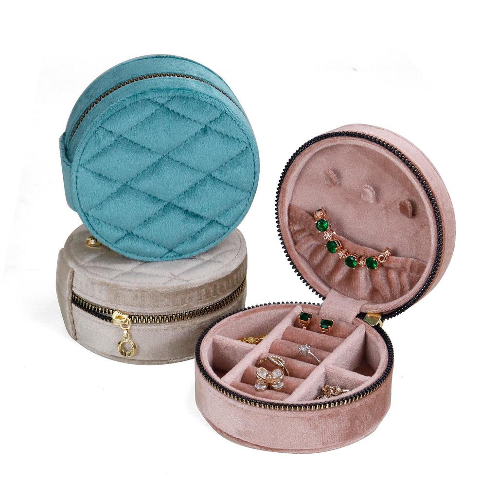 Роскошная бархатная шкатулка для украшений для колец, ожерелий и серег-пусетов - Портативное и элегантное решение для хранения