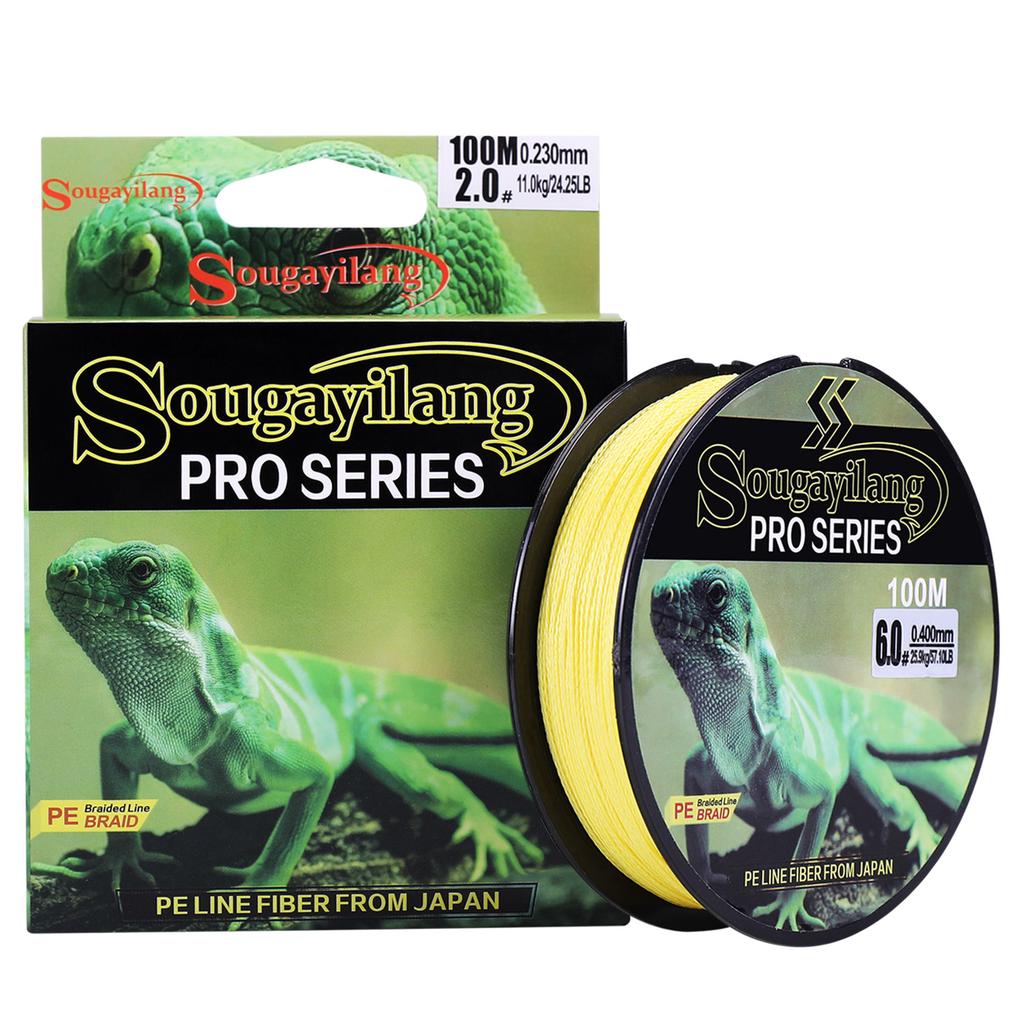 100M брендовая мультифиламентная леска, плетеная из 100% полиэтилена, рыболовные снасти от 12,12 до 57,1 фунтов, 100 м
