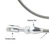 24/36 inch Throttle Gas Cable Kit Stainless Steel Braided For 97-07 Chevrolet/Chevy LS1 Engine 4.8L 5.3L 5.7L 6.0L