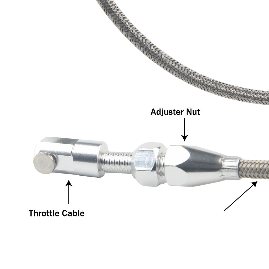 24/36 inch Throttle Gas Cable Kit Stainless Steel Braided For 97-07 Chevrolet/Chevy LS1 Engine 4.8L 5.3L 5.7L 6.0L