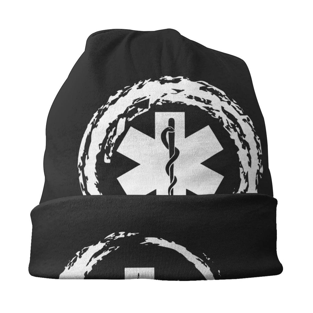 EMS Star Of Life Капот Шапки Хип-Хоп Лыжные Skullies Шапки Шапки Фельдшер Медик Скорая помощь для женщин унисекс Вязаные многофункциональные шапки