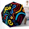 1 шт. Складной компактный зонт-автомат с абстрактными узорами, 8 прочных спиц, легкий, портативный, для повседневного использования, подарок,,113