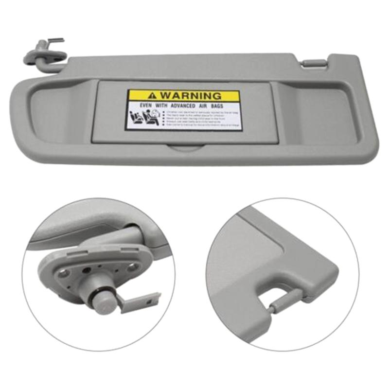 No Light Sun Visor Shield Sunvisor Block Shade For Honda Civic 2006-2008 Gray