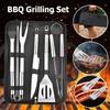 Набор для приготовления в духовке Нержавеющая сталь BBQ Гриль Комбинированные Инструменты Портативная Тканевая Сумка Набор для Барбекю для Мужчин Женщин Подарок