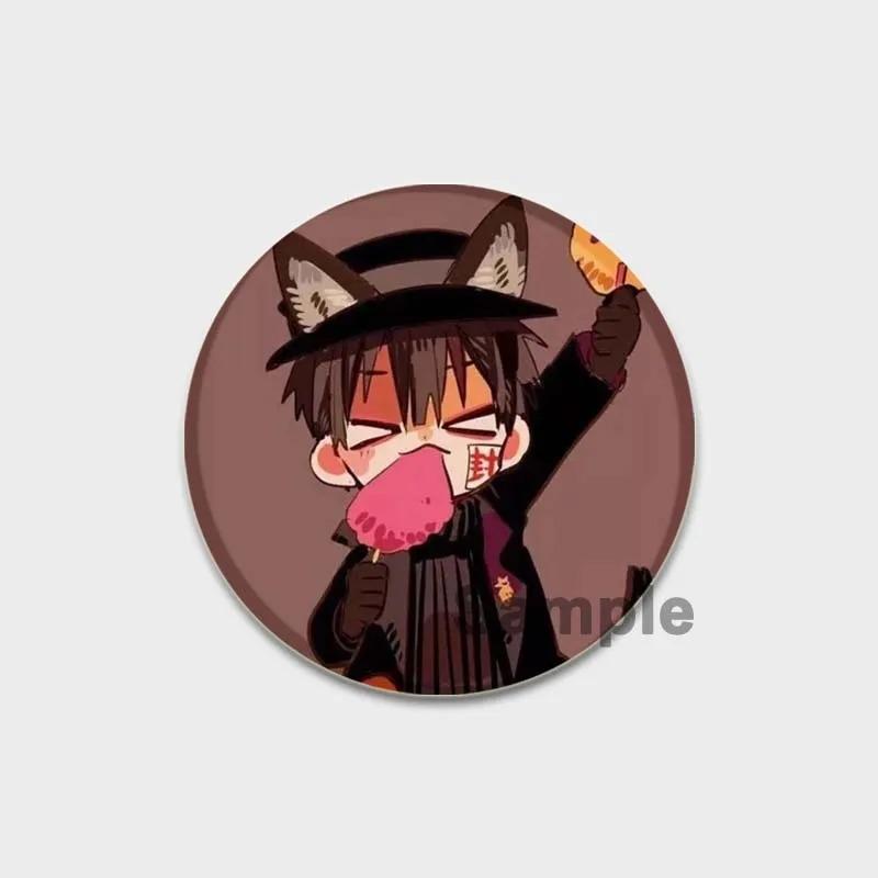 32/44/58 мм эмалевые булавки ручной работы, ювелирные аксессуары, аниме-брошь-булавка в виде унитаза Ханако-кун для одежды, украшения для рюкзака, значок для косплея