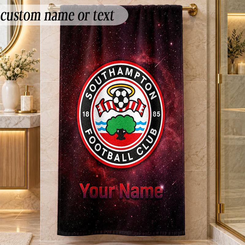 Beach TowelSouthampton FC Custom Name Text Personalized Soft Towel for Beach Pool Indoor Home Decor Gift