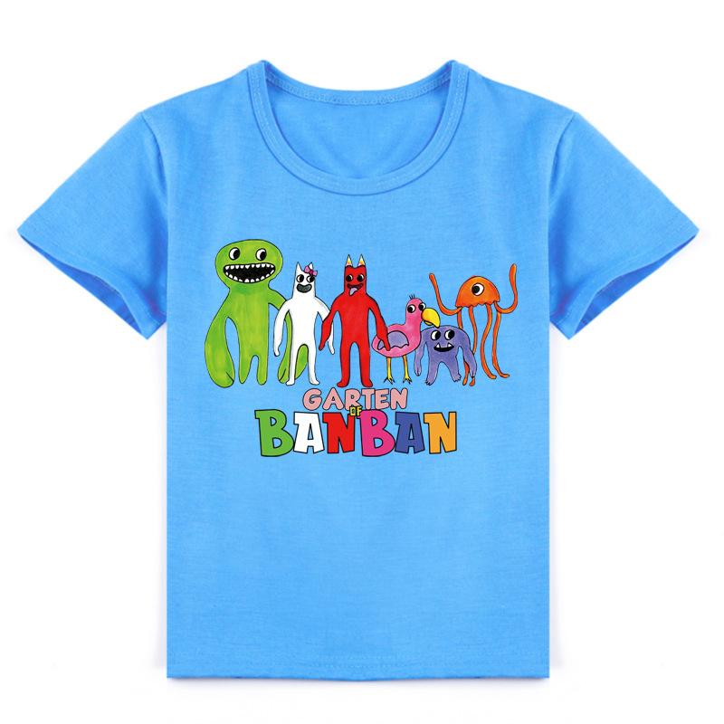 Футболка «Сад Банбана» Летняя хлопковая одежда для малышей Повседневные топы для маленьких мальчиков и девочек с милыми принтами, детские футболки с короткими рукавами, детская одежда