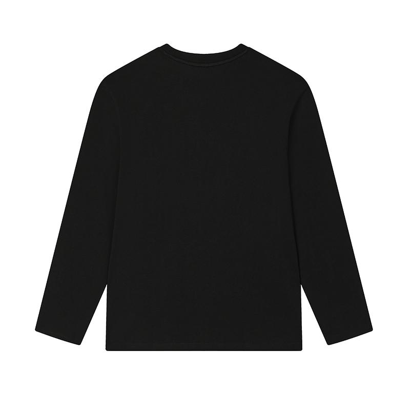 Fila Оригинальная удобная свободная повседневная футболка с длинным рукавом Мужские топы Черный F51U539213F-BK