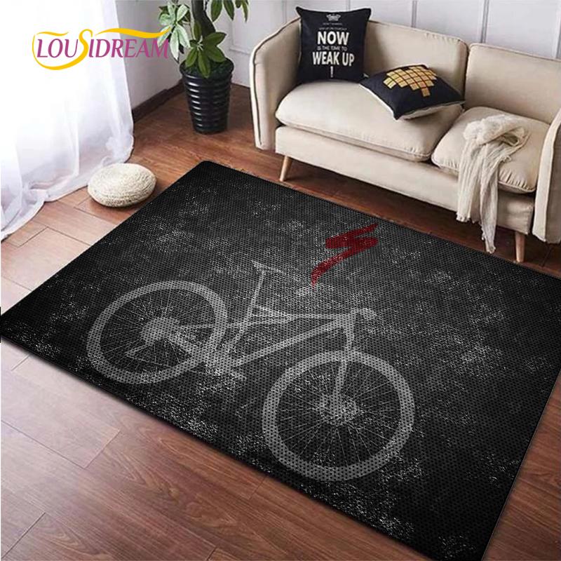 Bicycle logo Carpet for Living Room Bedroom Rugs Kitchen Kids Door Unslip Floor Mat Birthday gift photography props Alfombra Rug