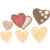 Wooden Hearts - Mixed - Assorted Sizes 1.5 Cm, 2.5 Cm, 3.5 Cm - Beige Color - Natural Wood