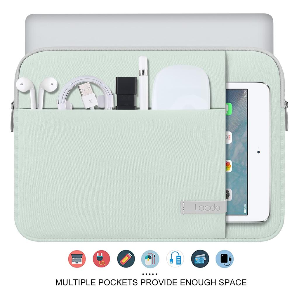 Чехол для ноутбука Lacdo, сумка для компьютера Acer ASUS ZenBook Pro 15 HP Lenovo IdeaPad ThinkPad Chromebook, зеленый 15,6" 15,6" Aspire/Predator, Inspiron,