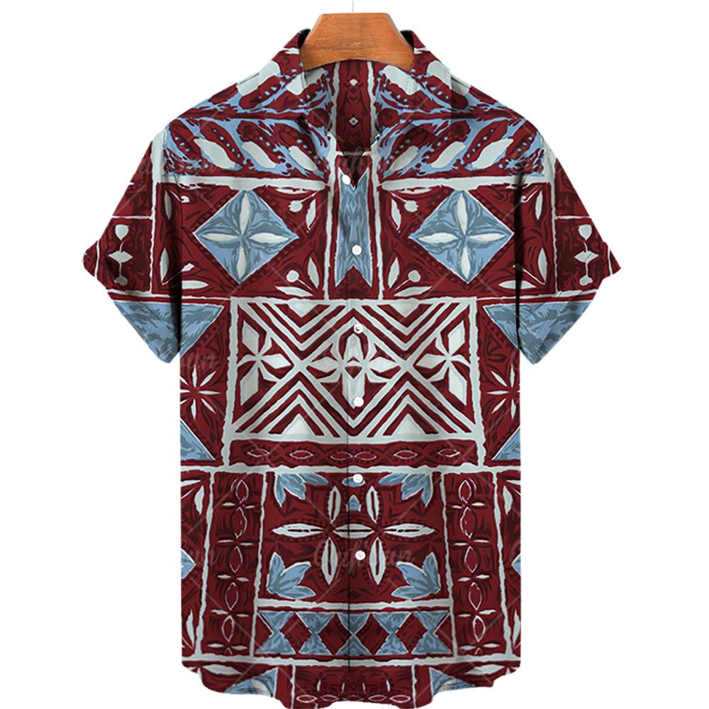 Summer Fashion Short Sleeve Hawaiian Men's Shirts Summer Casual Tops Beach Party Vacation Shirts Outdoor Men's and Women's Shirt