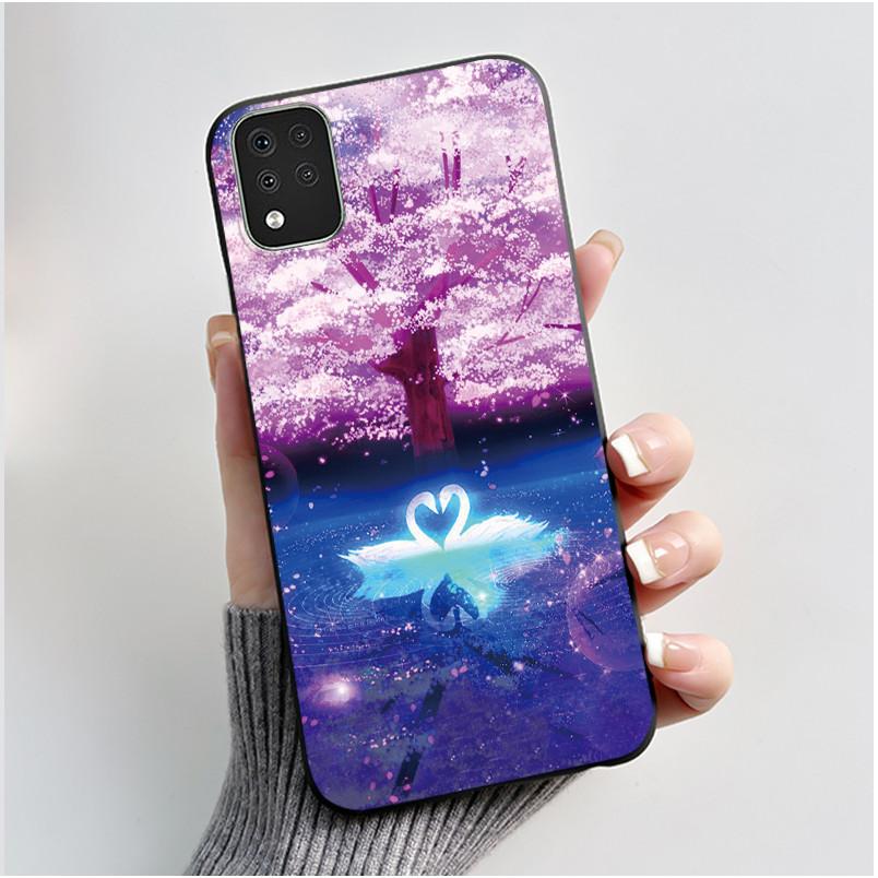 Милый Чехол Для LG K42 Capa LG Q52 Fundas LG K52 Coque LG K62 Печатный Корпус Защитная Крышка Мягкий Силикон Мультяшный Черный Корпус