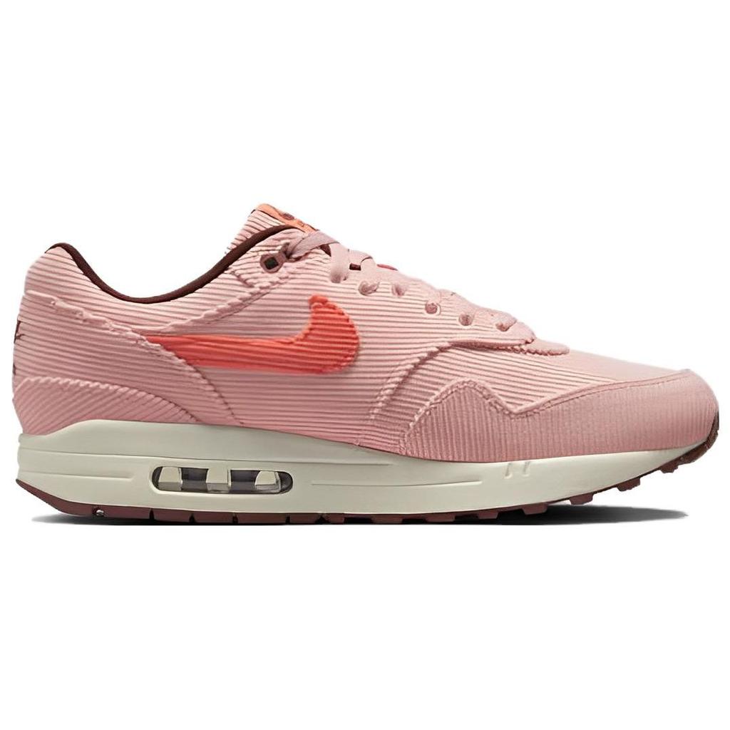 Nike Air Max 1 Premium Coral Stardust Corduroy Unisex Sneakers Pink Bright-Coral Oxen-Brown FB8915-600