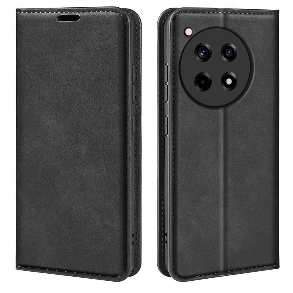 For OnePlus 12R 5G/Ace 3 5G Case PU Leather Wallet Phone Cover Auto-absorbed