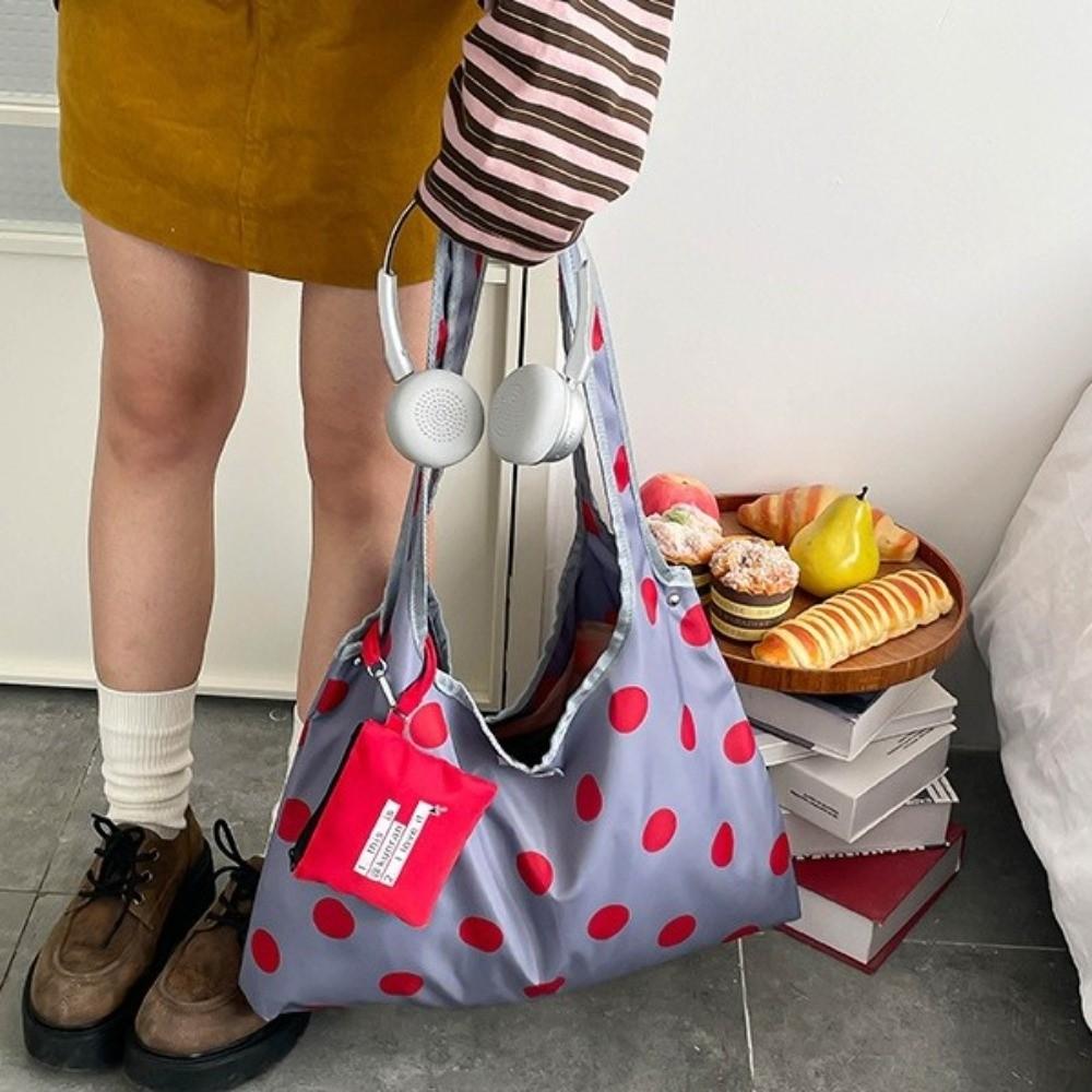 Fashion Polka Dot Crossbody Bag Convenient Lace-up Shoulder Bag Daily Use