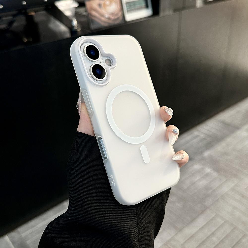 Магнитный Чехол 2-в-1 Конфетного Цвета Для Magsafe Беспроводной Зарядки iPhone 11 12 13 14 15 16 Pro Max Plus Ударопрочный Прозрачный Мягкий Чехол