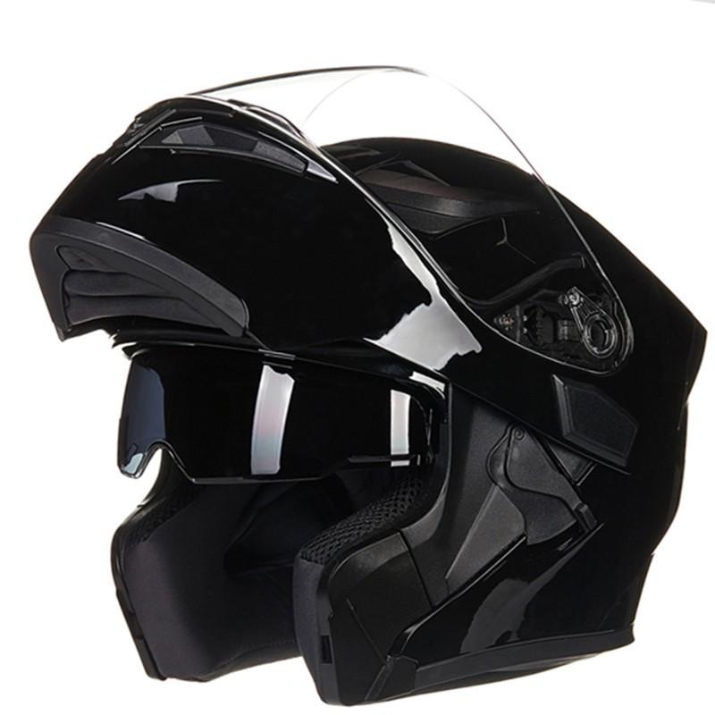 Full Face Modular Motorcycle Helmet Dual Visor Detachable Lining All Season JK902