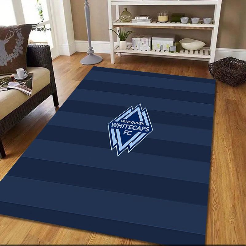 Vancouver Whitecaps Football Club2 Flannel Pattern Square Carpet,Area Rug,Carpet Rug for Living Room Bedroom Sofa Playroom Decor,Non-slip Floor Mat
