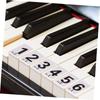 Hoement Removable Piano Keyboard Note Label Set, 88-Key Piano Key Stickers, Learning Piano Stickers with Notes and Numbers