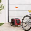 VidaXL Pet Bike Trailer Red and Grey 93866