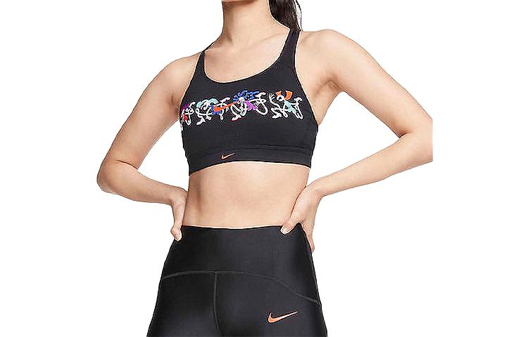Nike Спортивное нижнее белье женское черное средняя поддержка CV5577-010